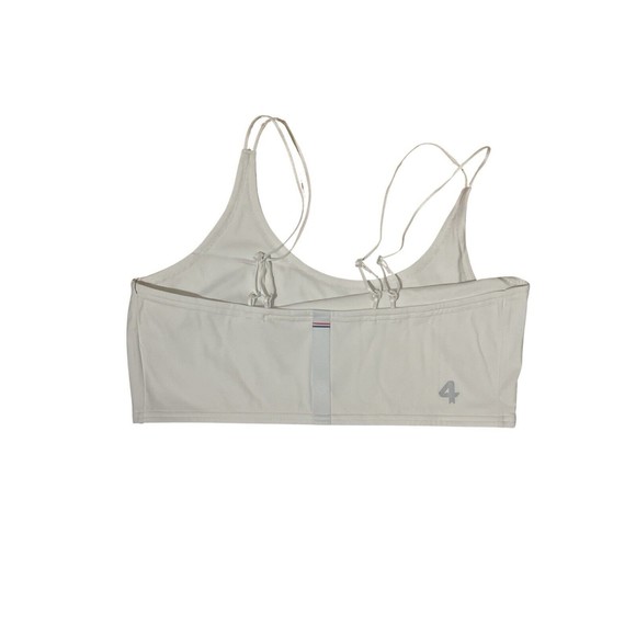 NWT Fourlaps Women’s Poise Longline Fitness Activewear White Sports Bra Sz XL - Picture 2 of 5